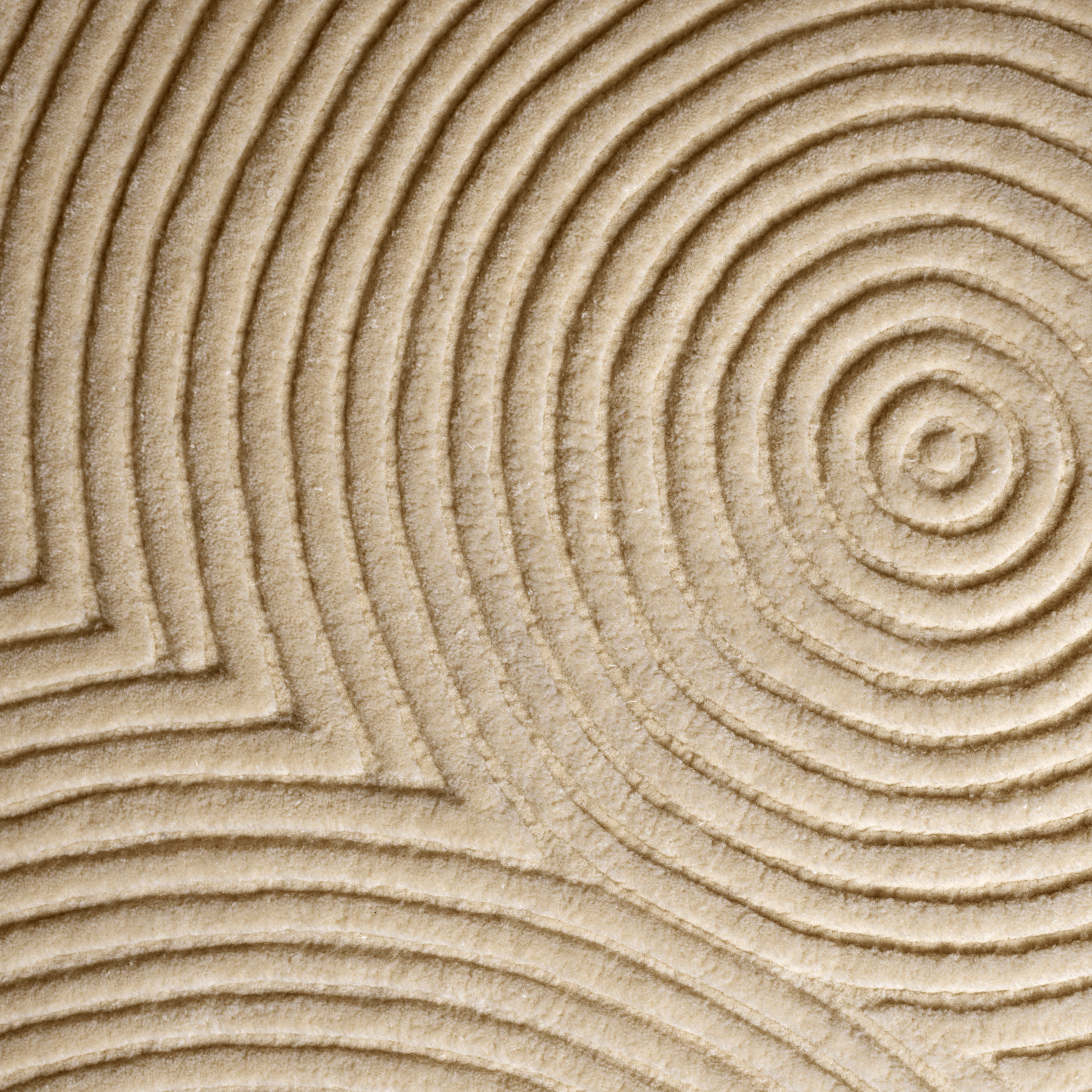 Zen Rounded beige rug