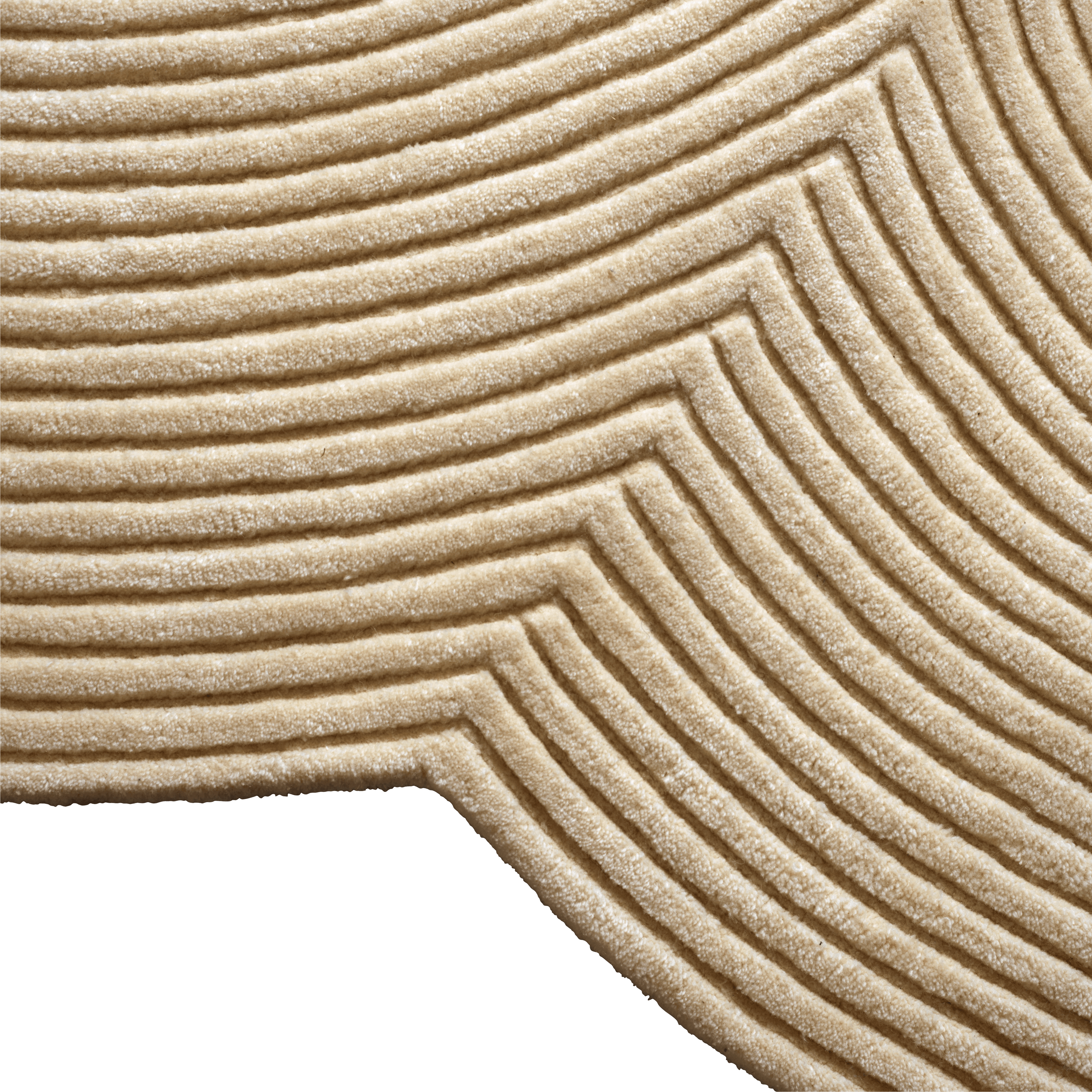 Zen Rounded beige rug