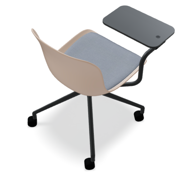 Swivel chair Baltic 2 Remix aluminum base with wheels to a soft surface