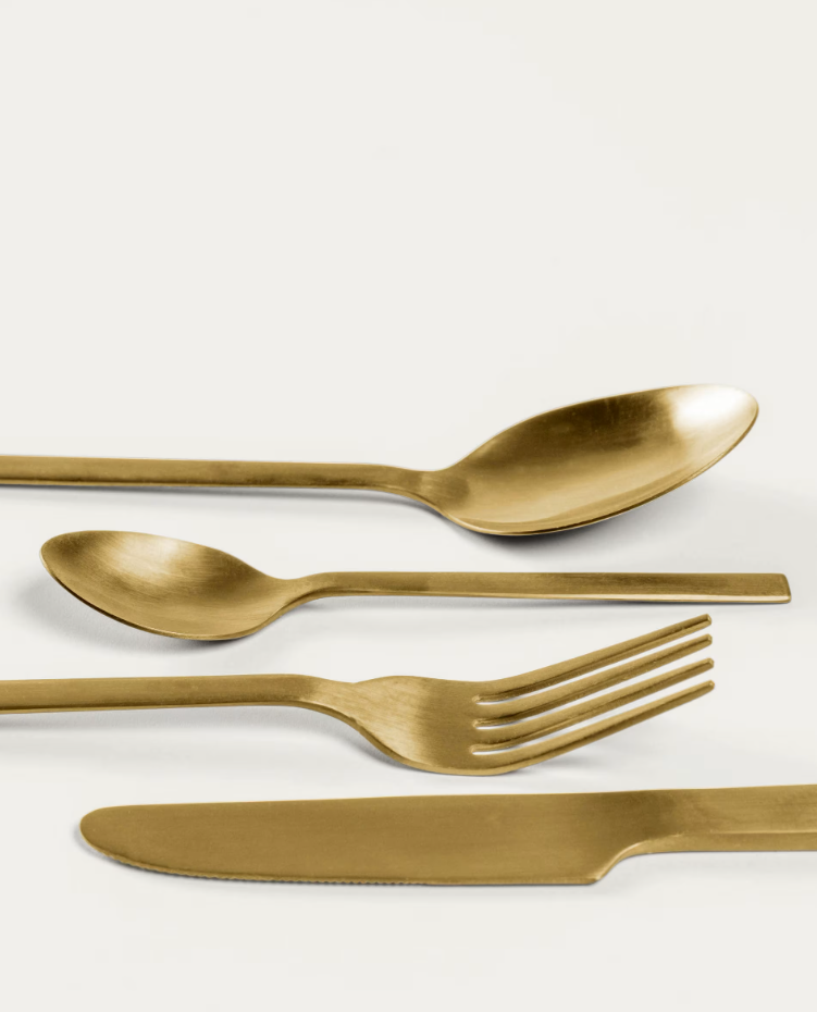 Keld gold cutlery set