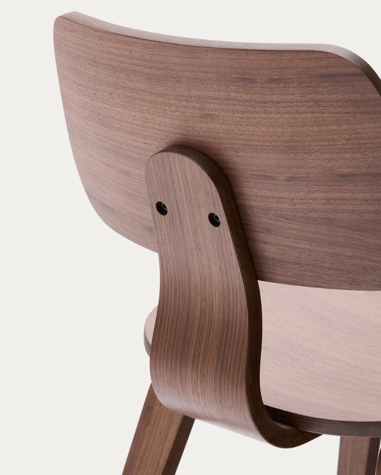 Walnut veneer chair