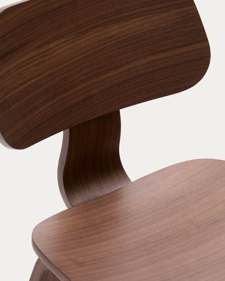 Walnut veneer chair