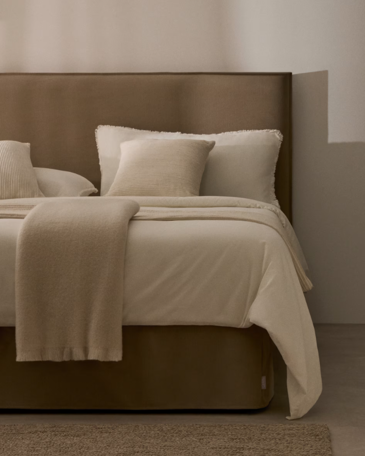 The base of the Jaira Beige bed