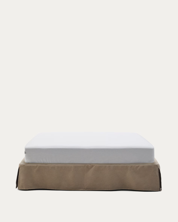 The base of the Jaira Beige bed