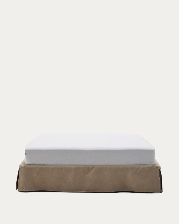 Die Basis des Jaira -Beige -Bettes