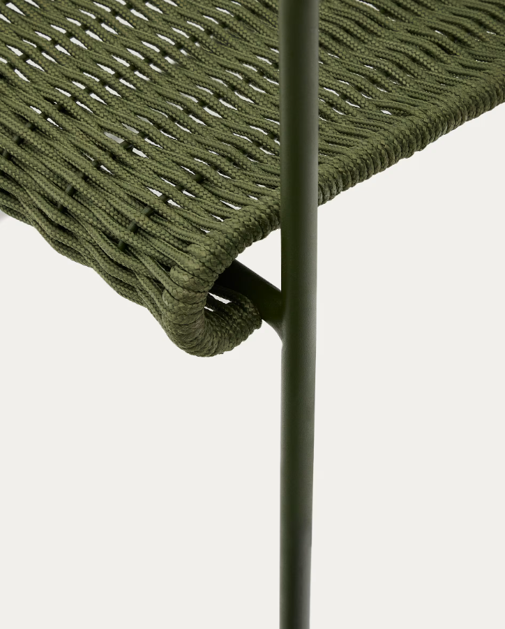 Exterior armchair Maurina Zielony with a green steel base