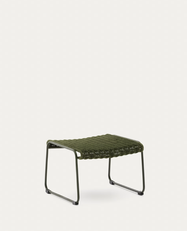 External footrest Maurina Zielony with a green steel base