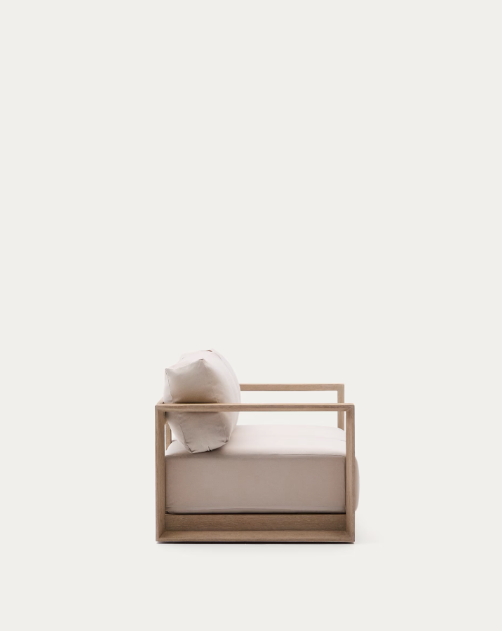 External sofa Ambra Ambra Akacja Wood with a creamy seat