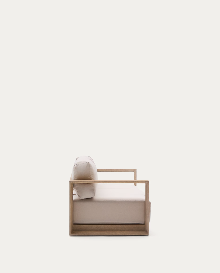 Ambra external sofa Ambra acacia wood with a creamy seat