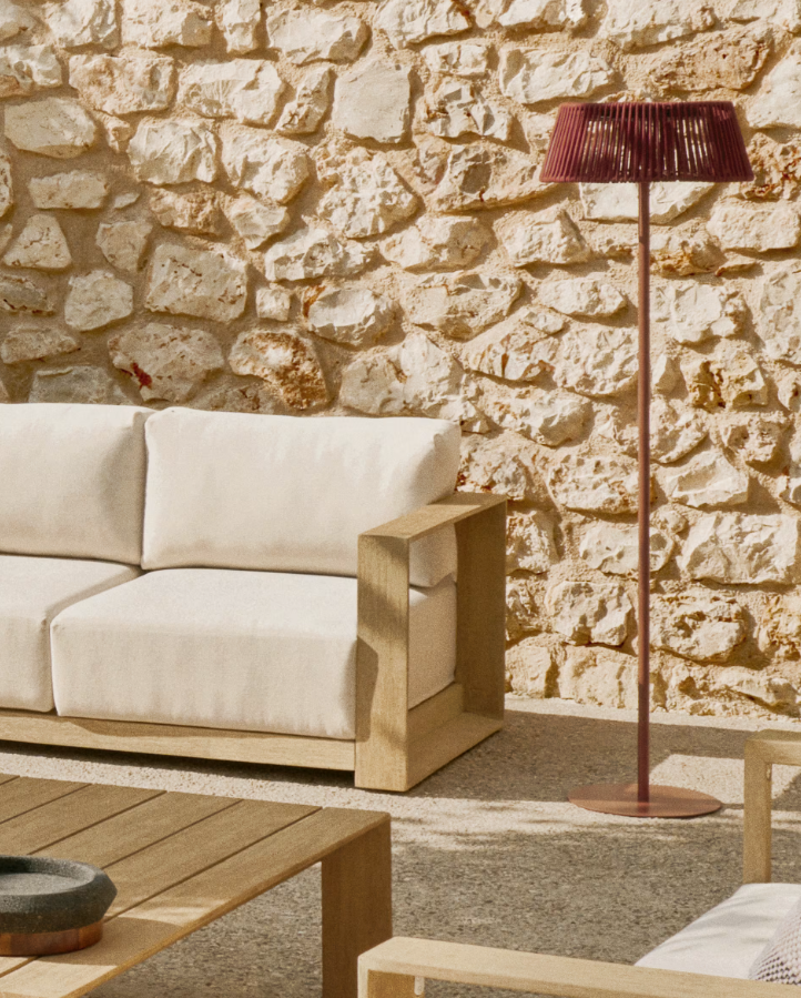 Ambra external sofa Ambra acacia wood with a creamy seat