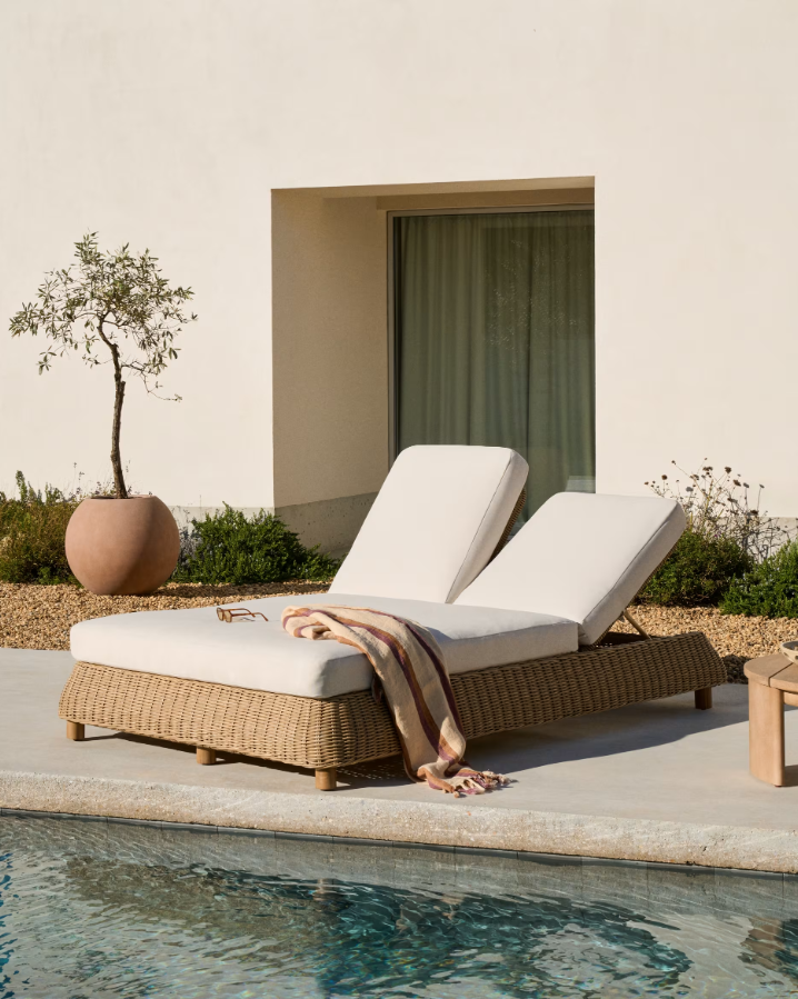 Double deckchair synthetic rattan [Julia] [Amelia SPR]