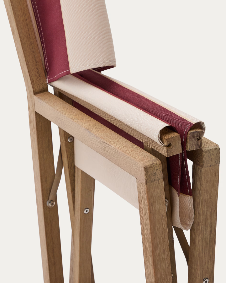 Folding chair of Vilara Bordo-Bega with the acacia base [Julia] [Amelia SPR]