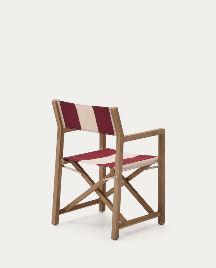 Folding chair of Vilara Bordo-Bega with the acacia base [Julia] [Amelia SPR]