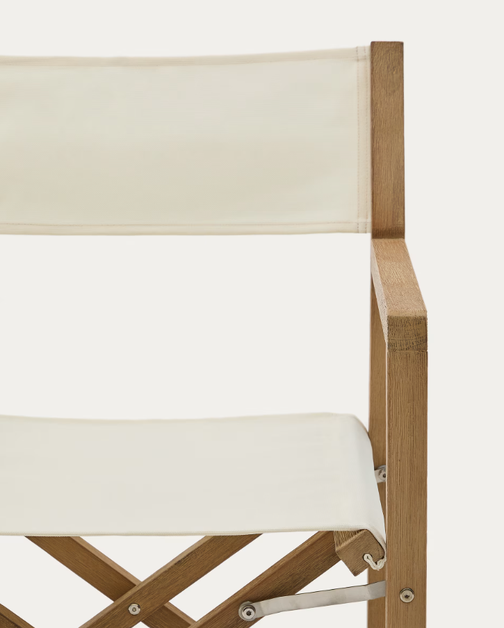 Vilara white external chair with acacia base [Julia] [Amelia SPR]