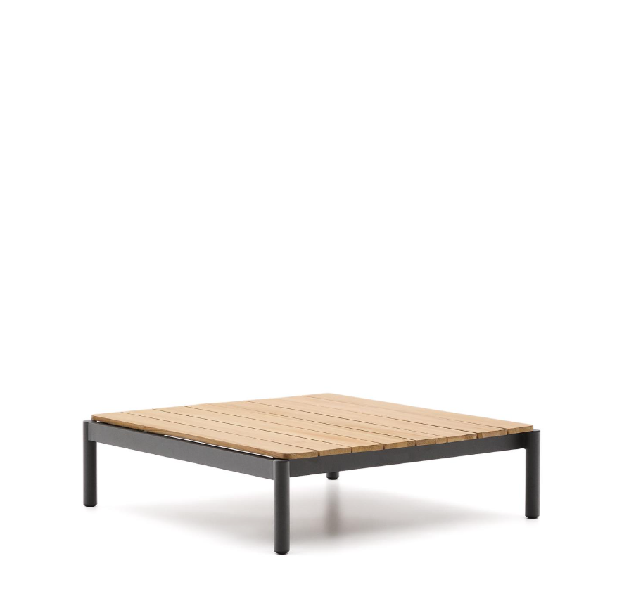 Sorells external coffee table. Towe wood with a gray base