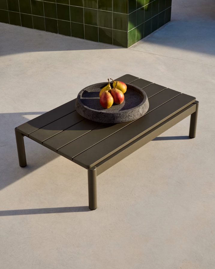 External coffee table Sorells green aluminum