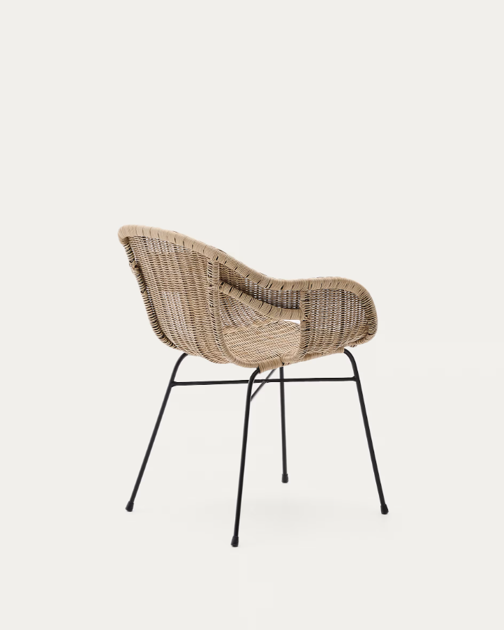 External chair Eltiera Rattan synthetic with a steel base