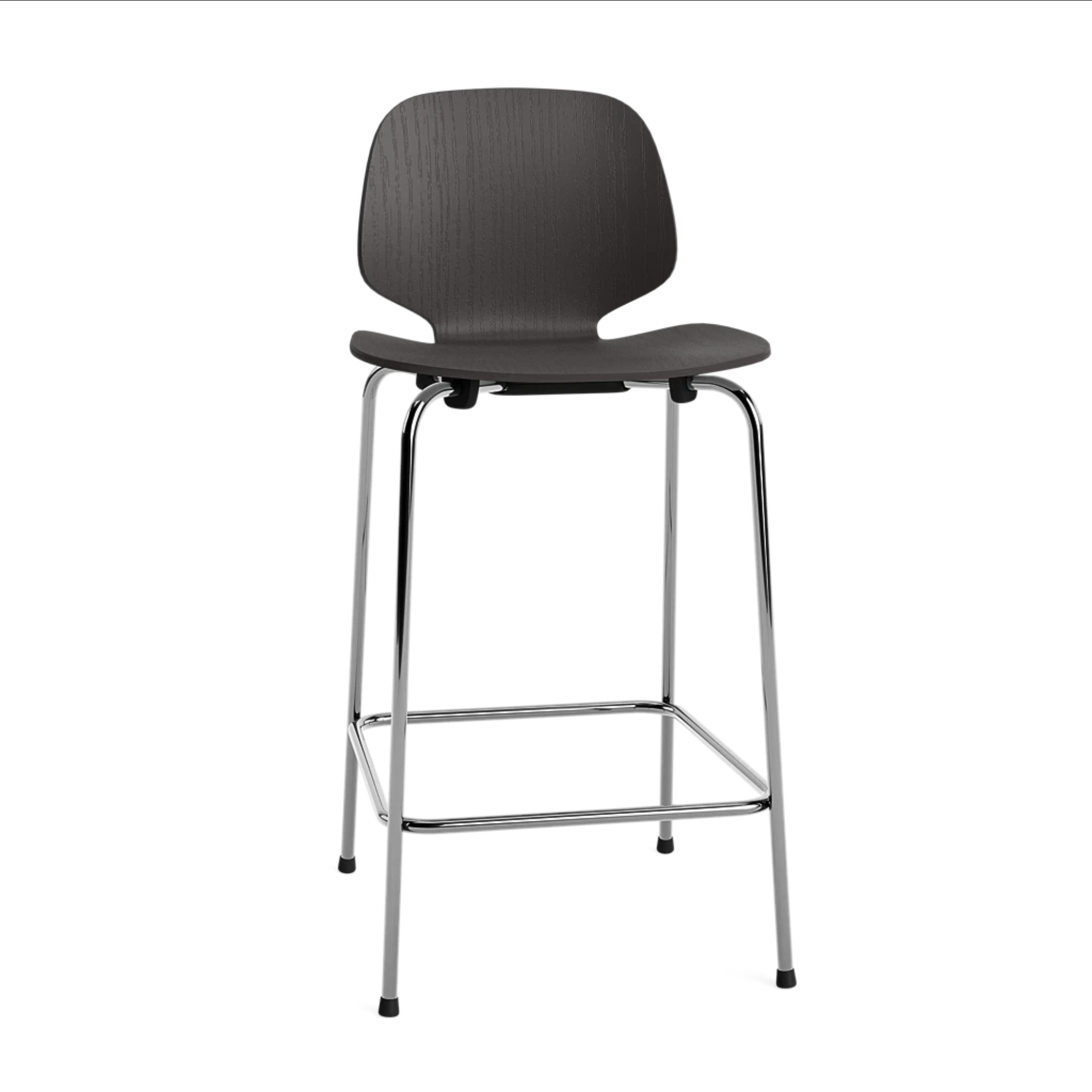 Bar chair My black oak veneer with a chrome base