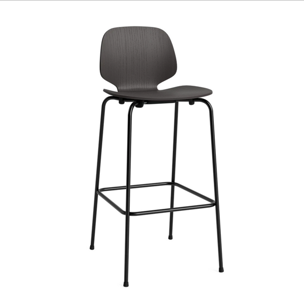 Bar chair My black oak veneer with a black base