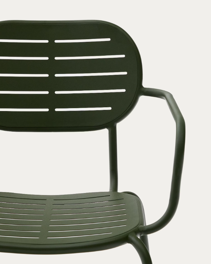 Garden chair with armrests Brai Zielona Stal [Julia]