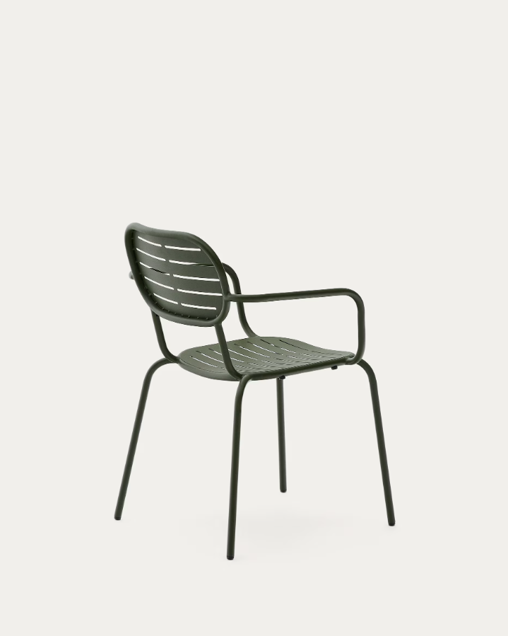 Garden chair with armrests Brai Zielona Stal [Julia]