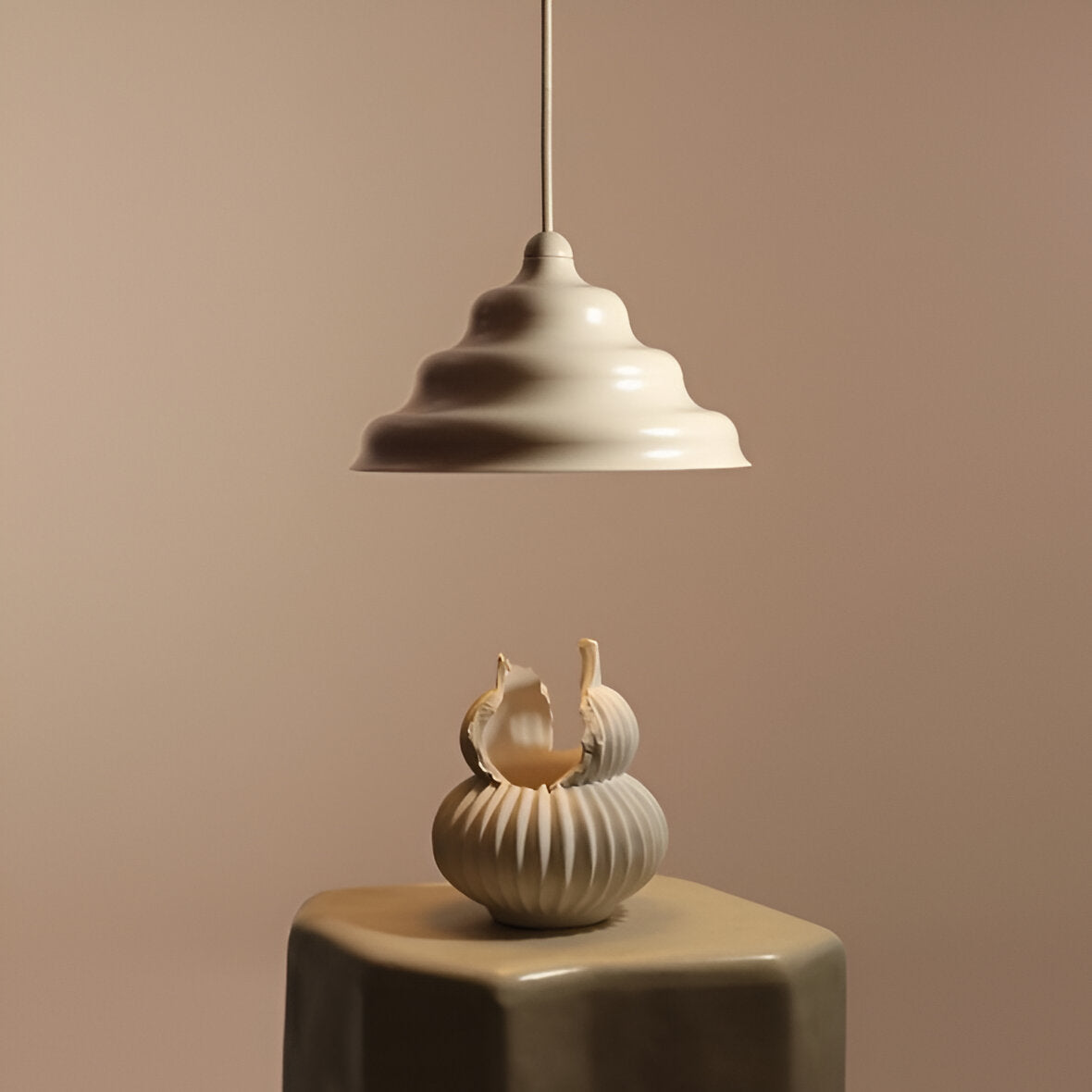 Hängelampe WAVE creme