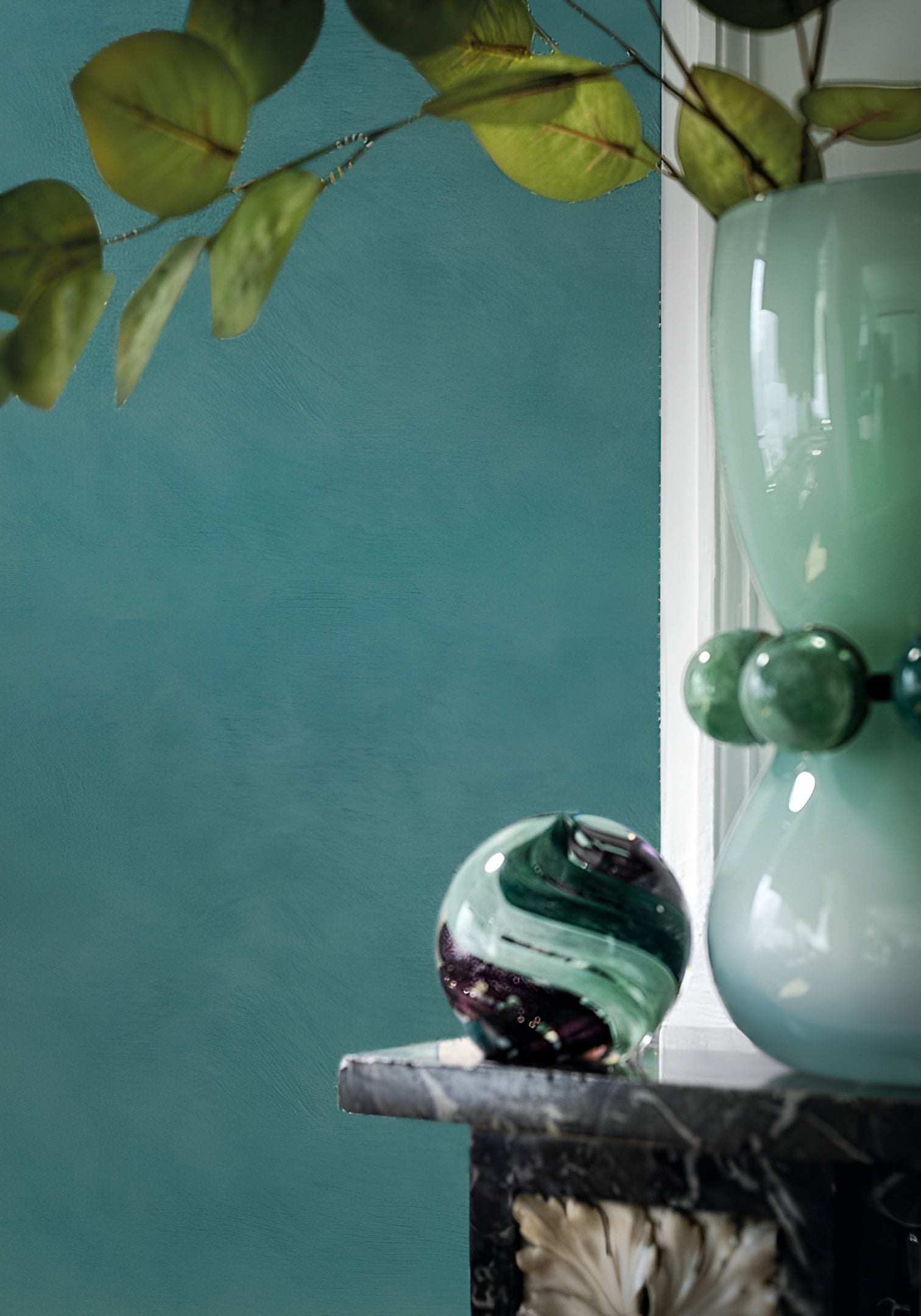 Strukturierte Tapete, die Leinwand imitiert ARGILE - TOPAZE blau