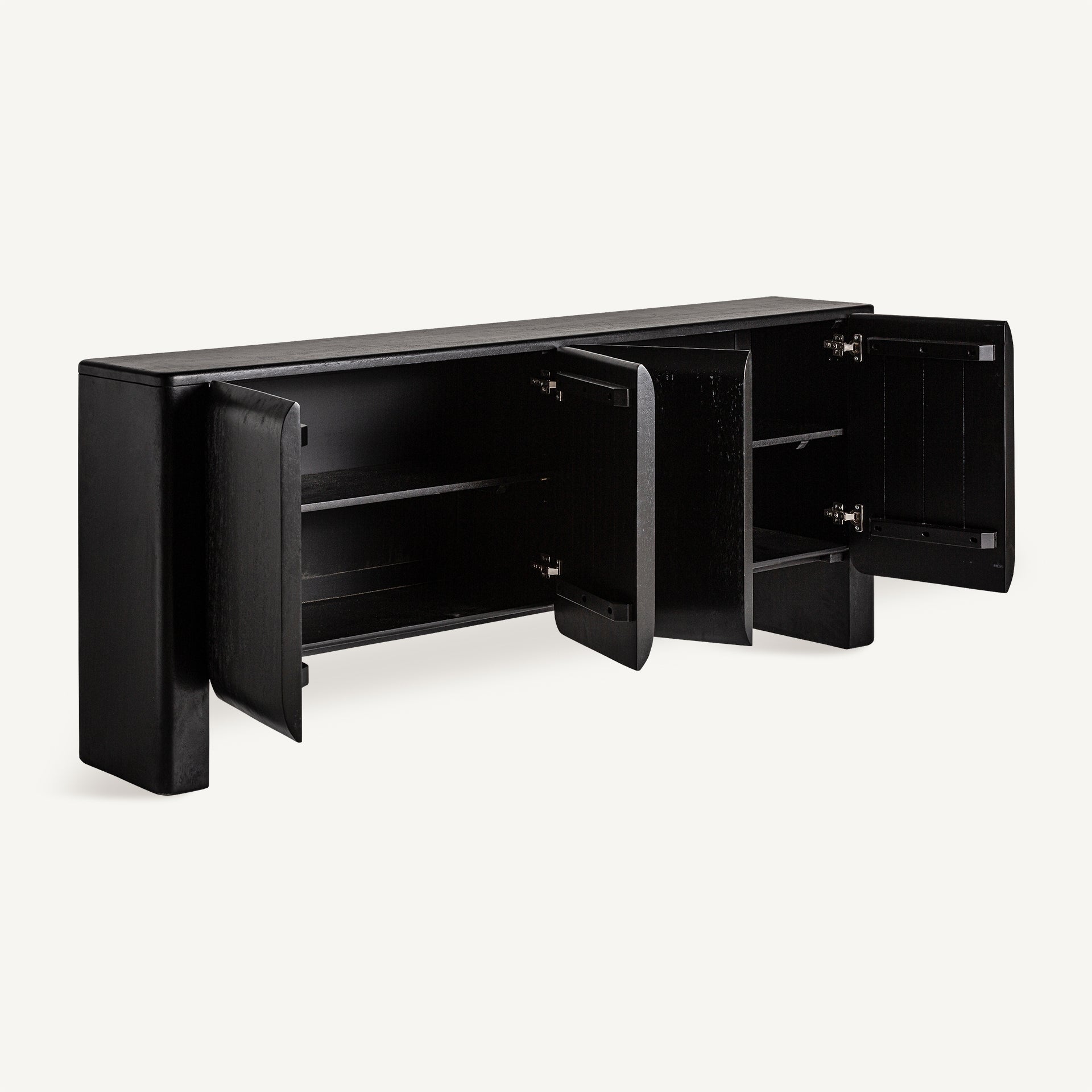 Kommode KORDEL schwarzes Mangoholz
