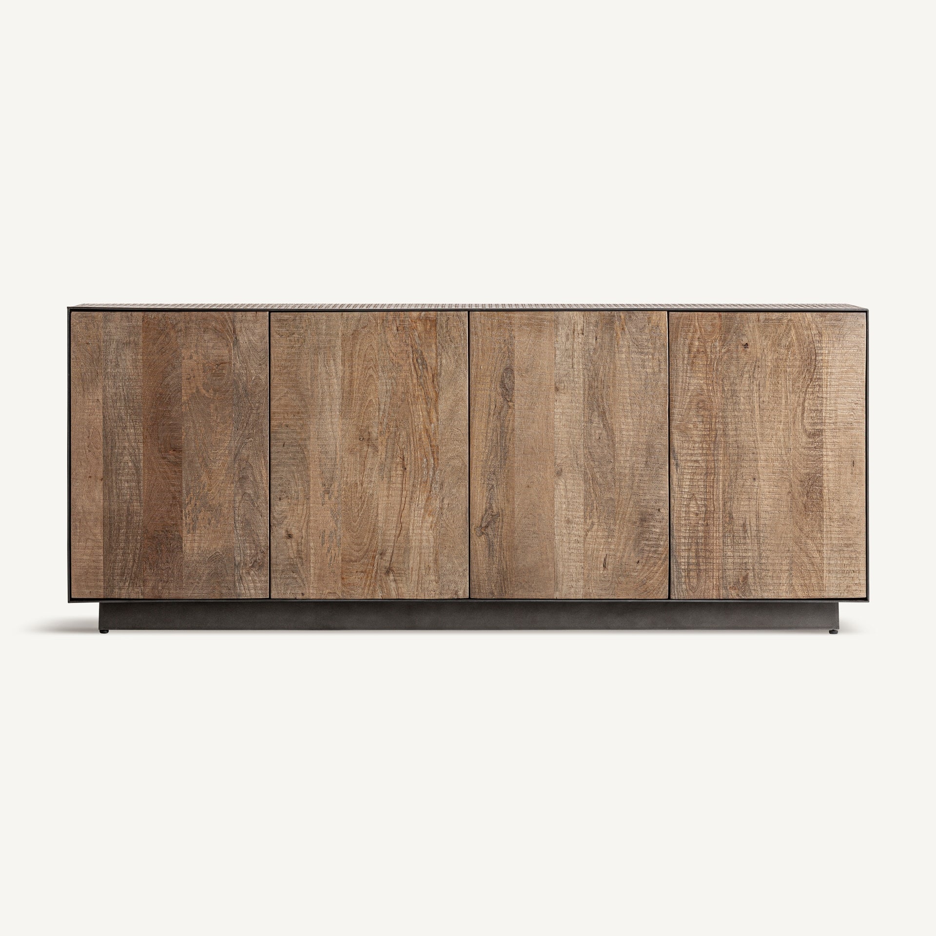 KREFELD Mango Wood Chest of Drawers with Iron Finish