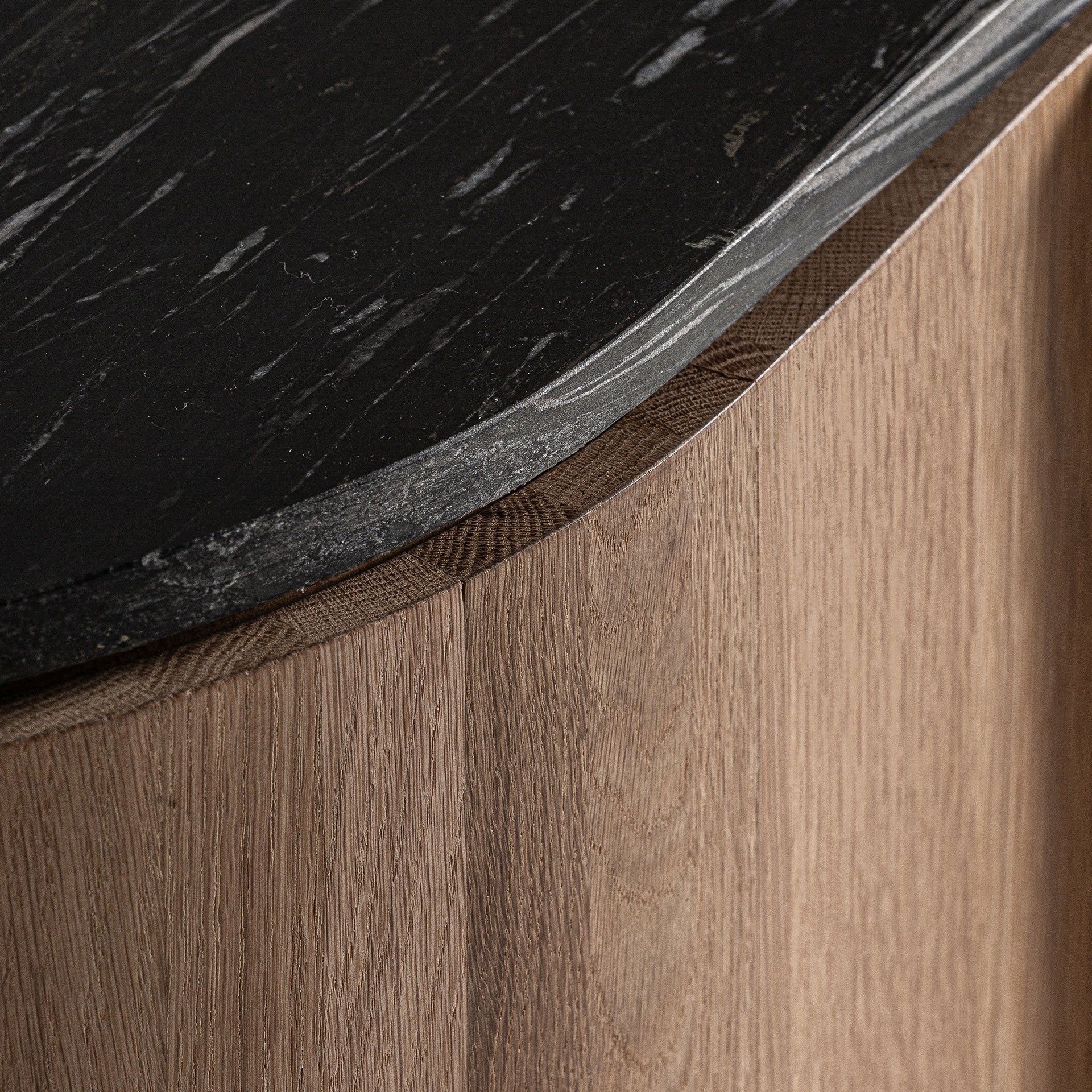 NARA Chest of Drawers in Oak Wood with Marble Top