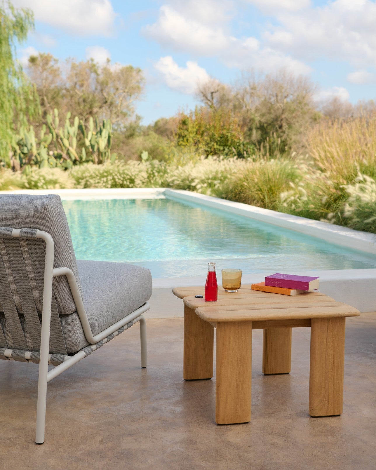 Square Outdoor Coffee Table ASSEMBLE Teak Wood