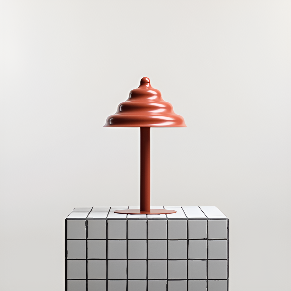 Table lamp brick wave