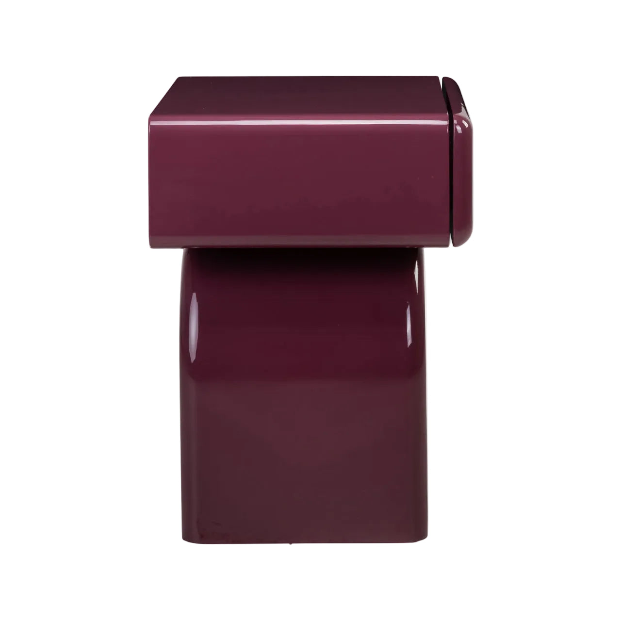 BENNET Nightstand in Burgundy