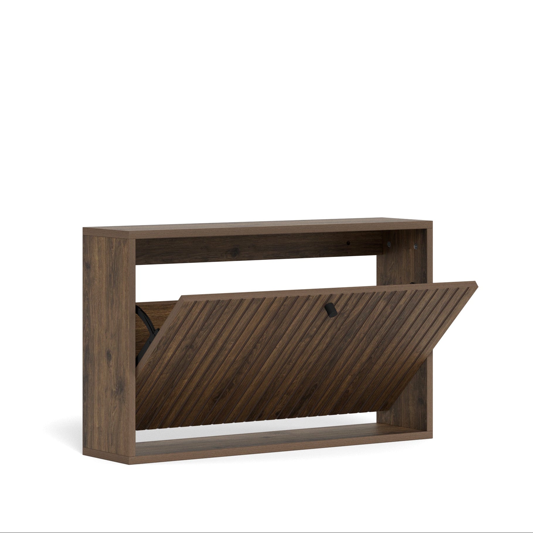 Albanys Schuhschrank dunkle Melaamin -Eiche