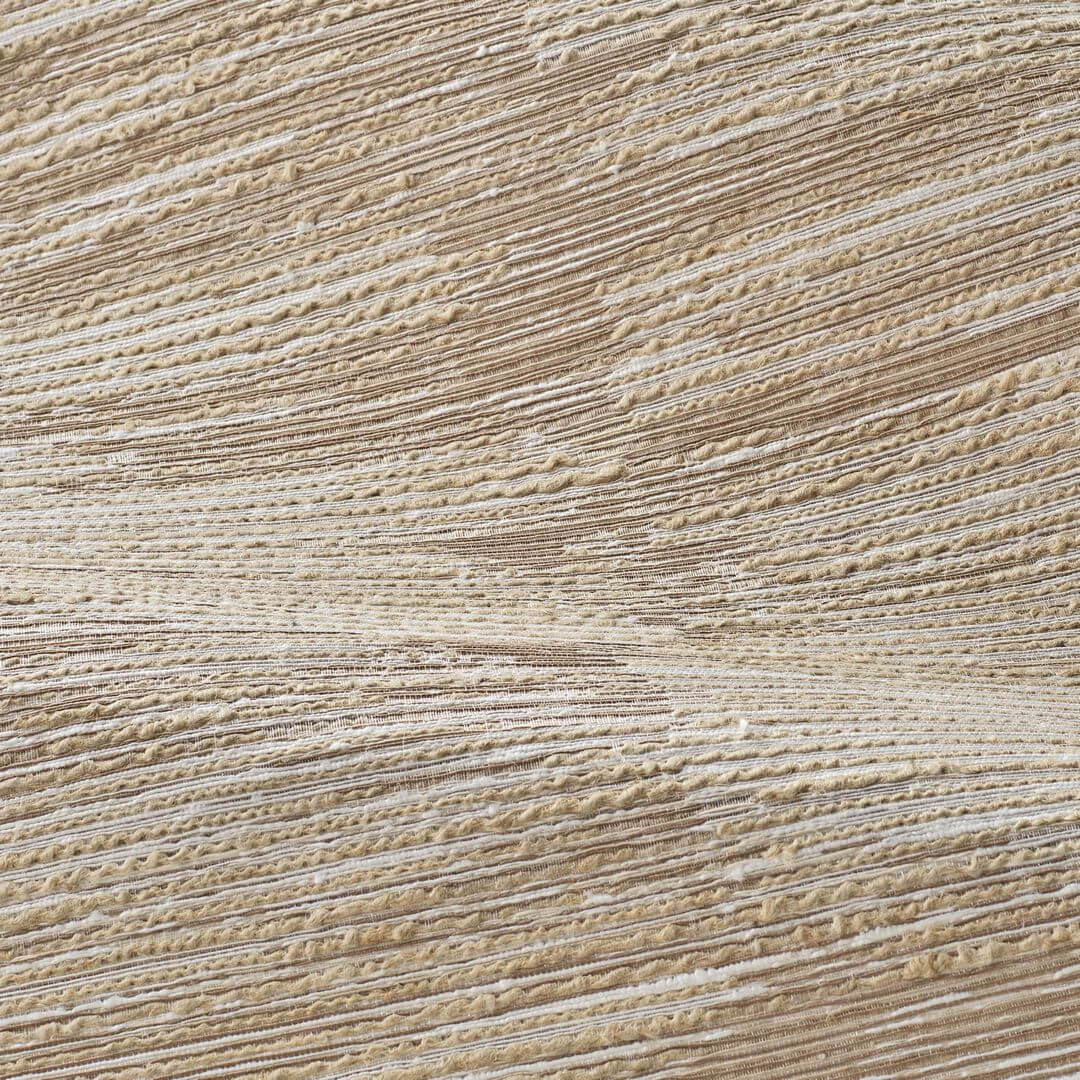 Strukturierte Textiltapete mit Streifen ALCHEMILLA - IVORY/SAND Elfenbein mit Beige