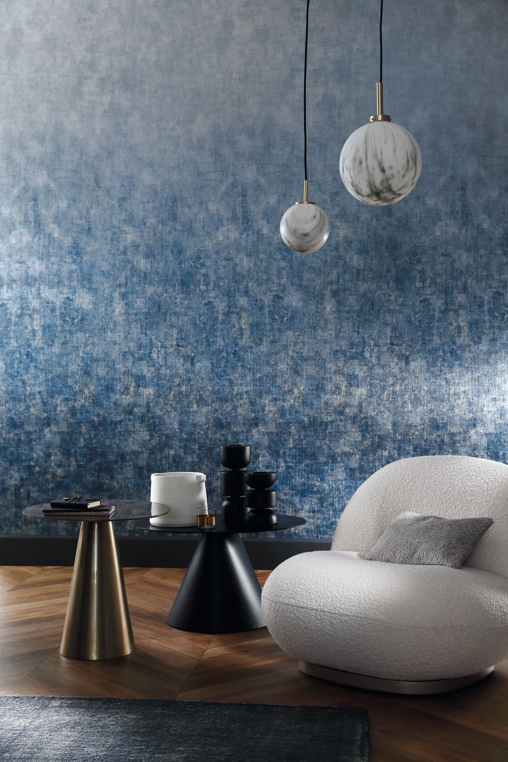 Textilwandbild, das Leinwand imitiert GALLICA blau