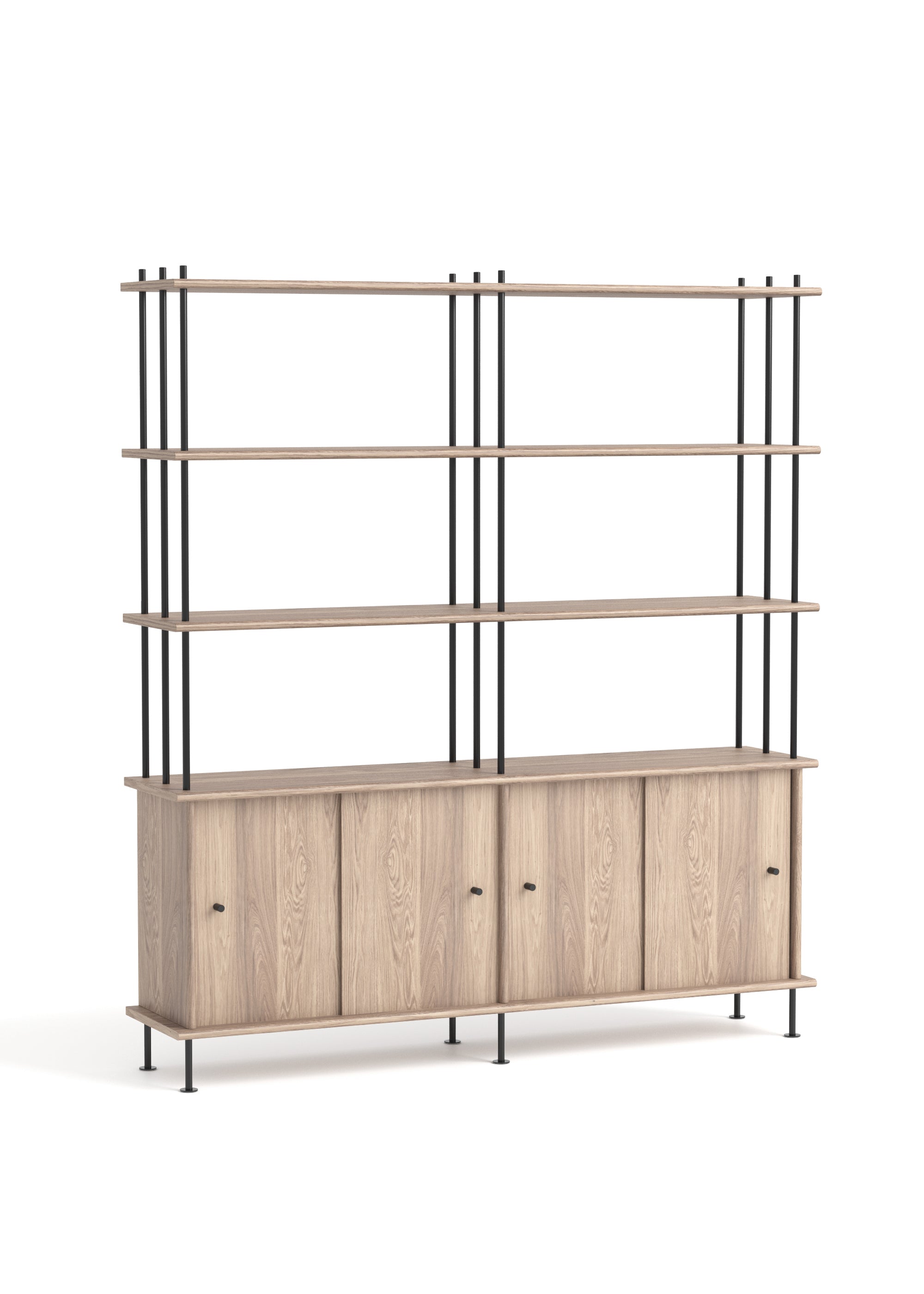 Schrank BAVA 160 gebleichtes Eichenholz