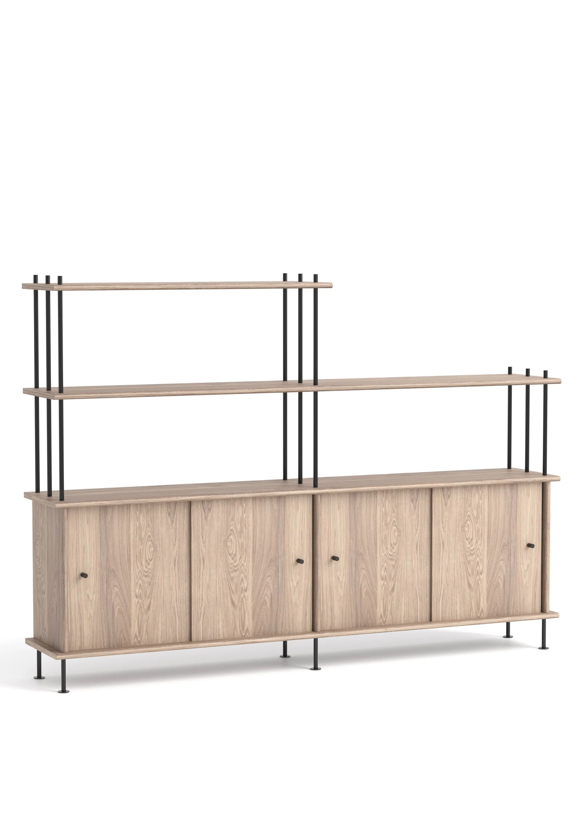 Schrank BAVA 200 weiß geöltes Eichenholz