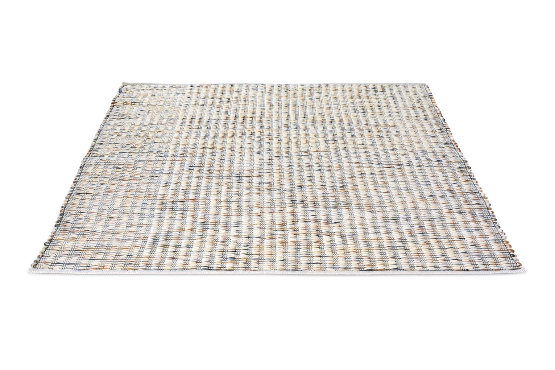 White and beige grain rug