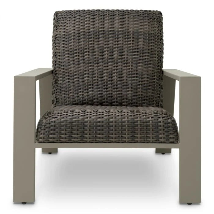 Außenstuhl BELLE VUE graues Rattan