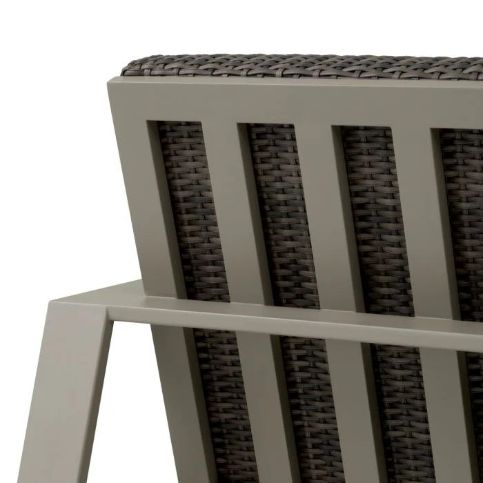 Außenstuhl BELLE VUE graues Rattan