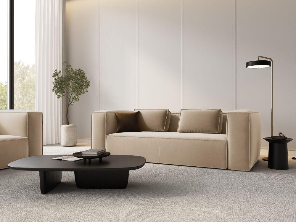 Samt 3-Sitzer-Sofa MACKAY sand