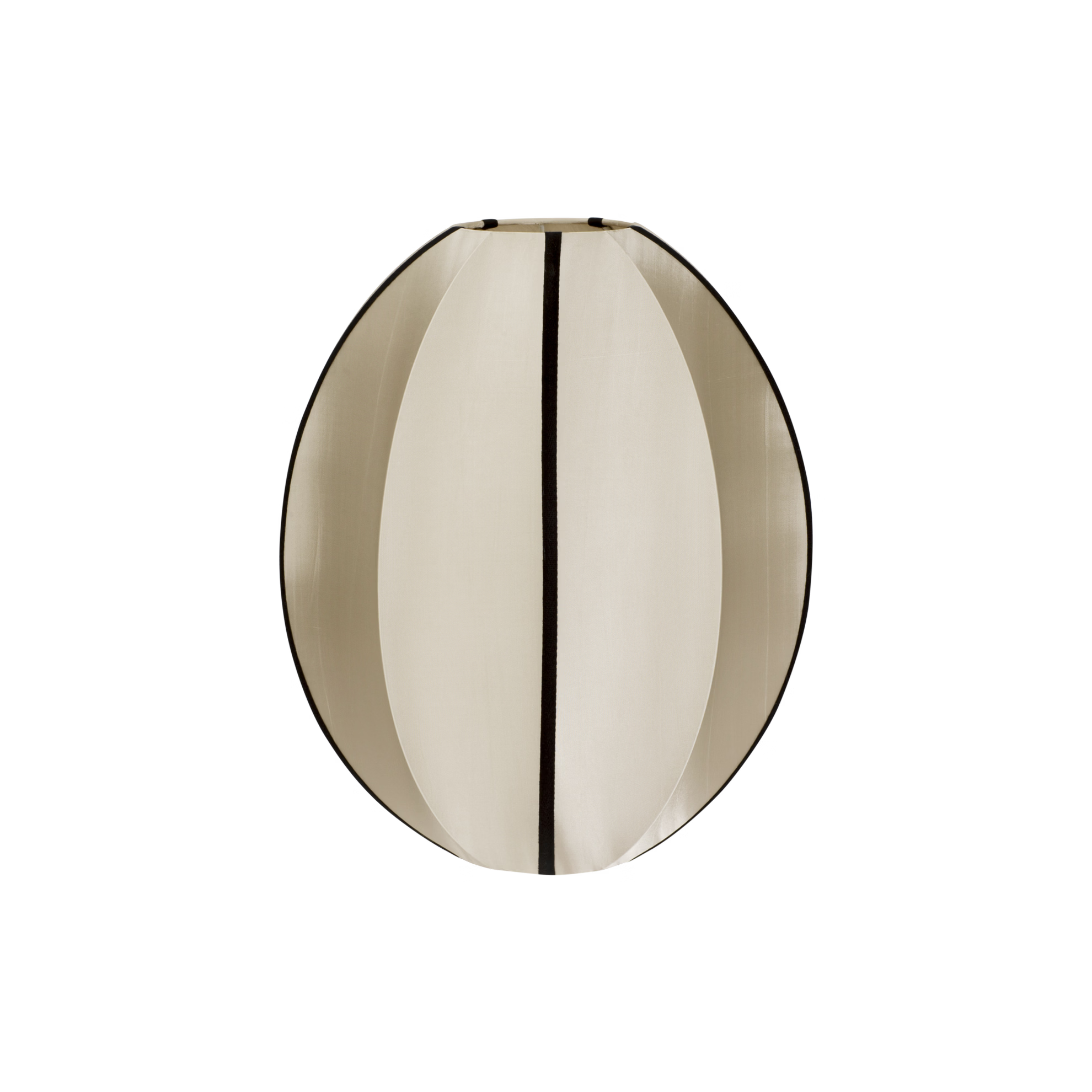 Beiger OVAL Lampenschirm mit Schwarz