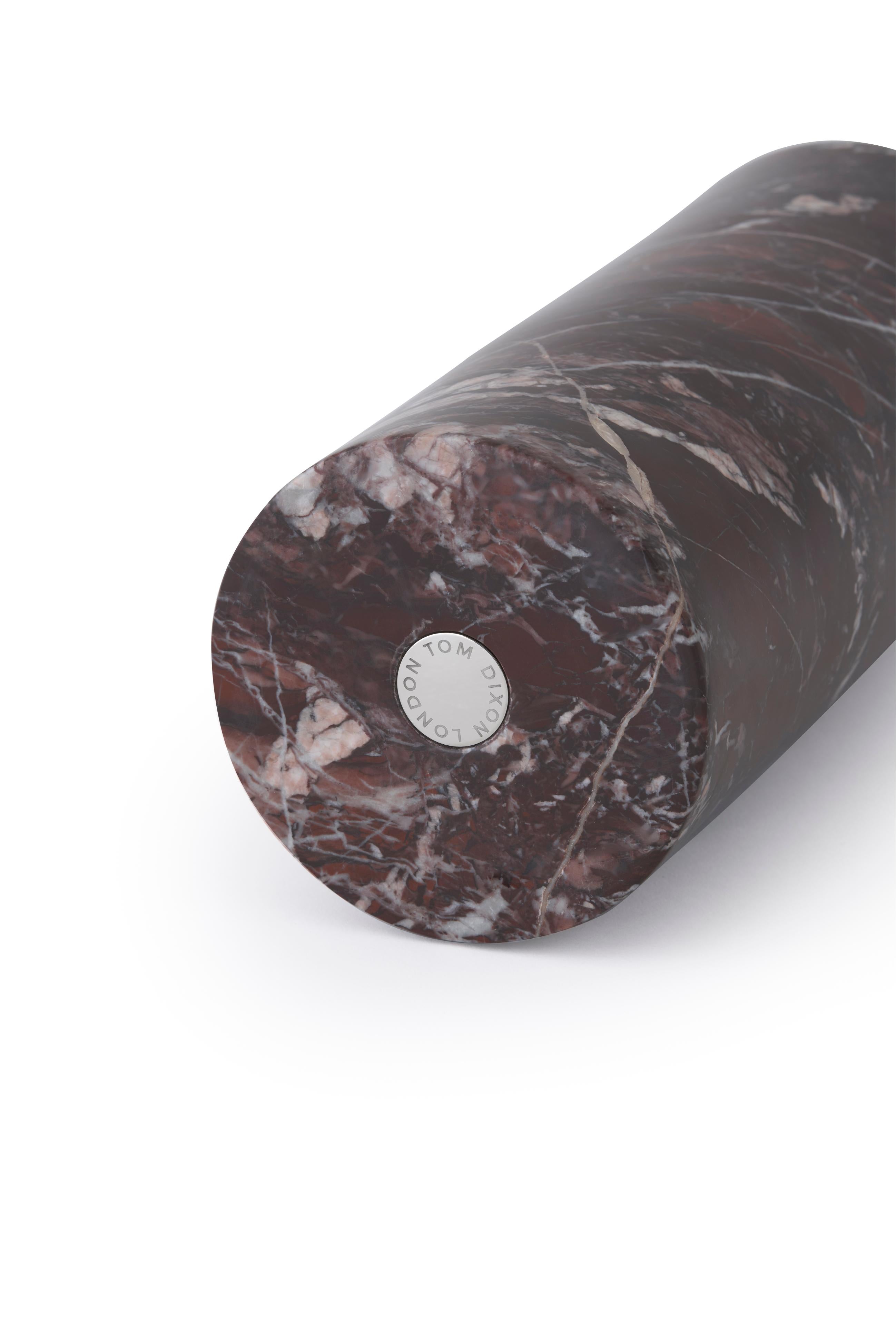 Wazon BOULDER bordowy marmur flamingo