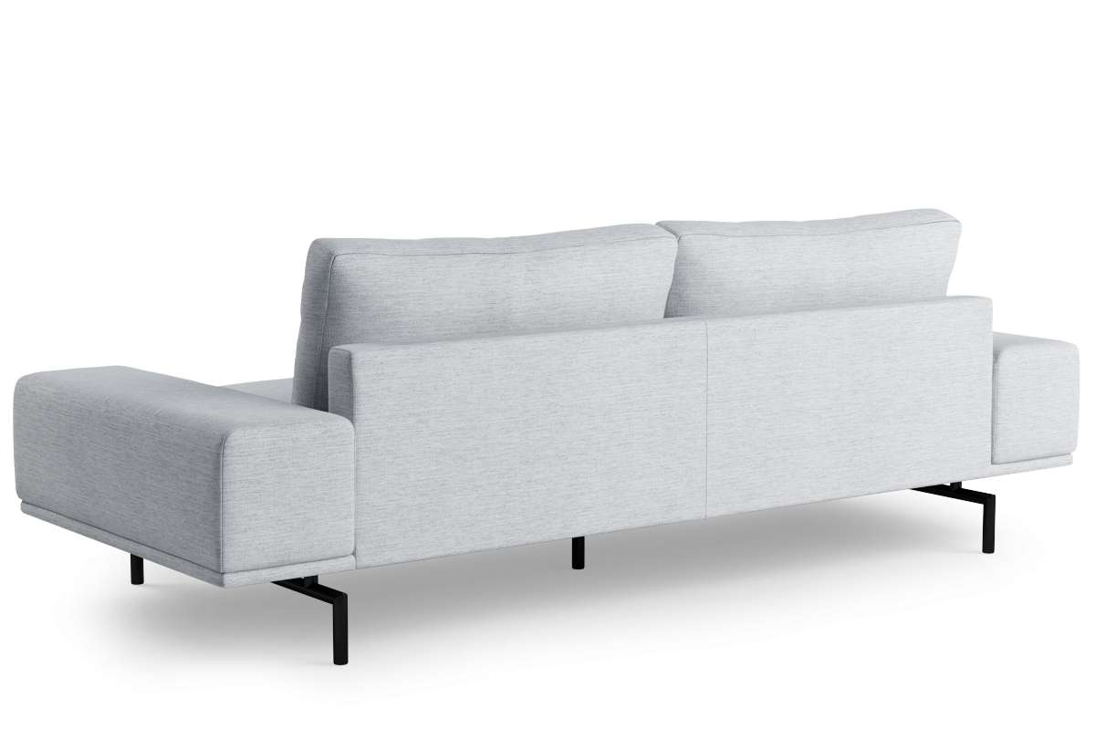 Sofa 2,5-sitzig BRIXTON gepolstert mit schwarzem Gestell