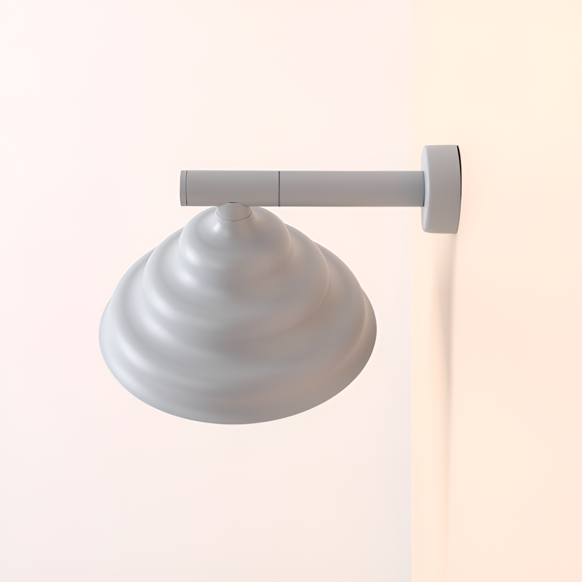 Gray wave wall lamp
