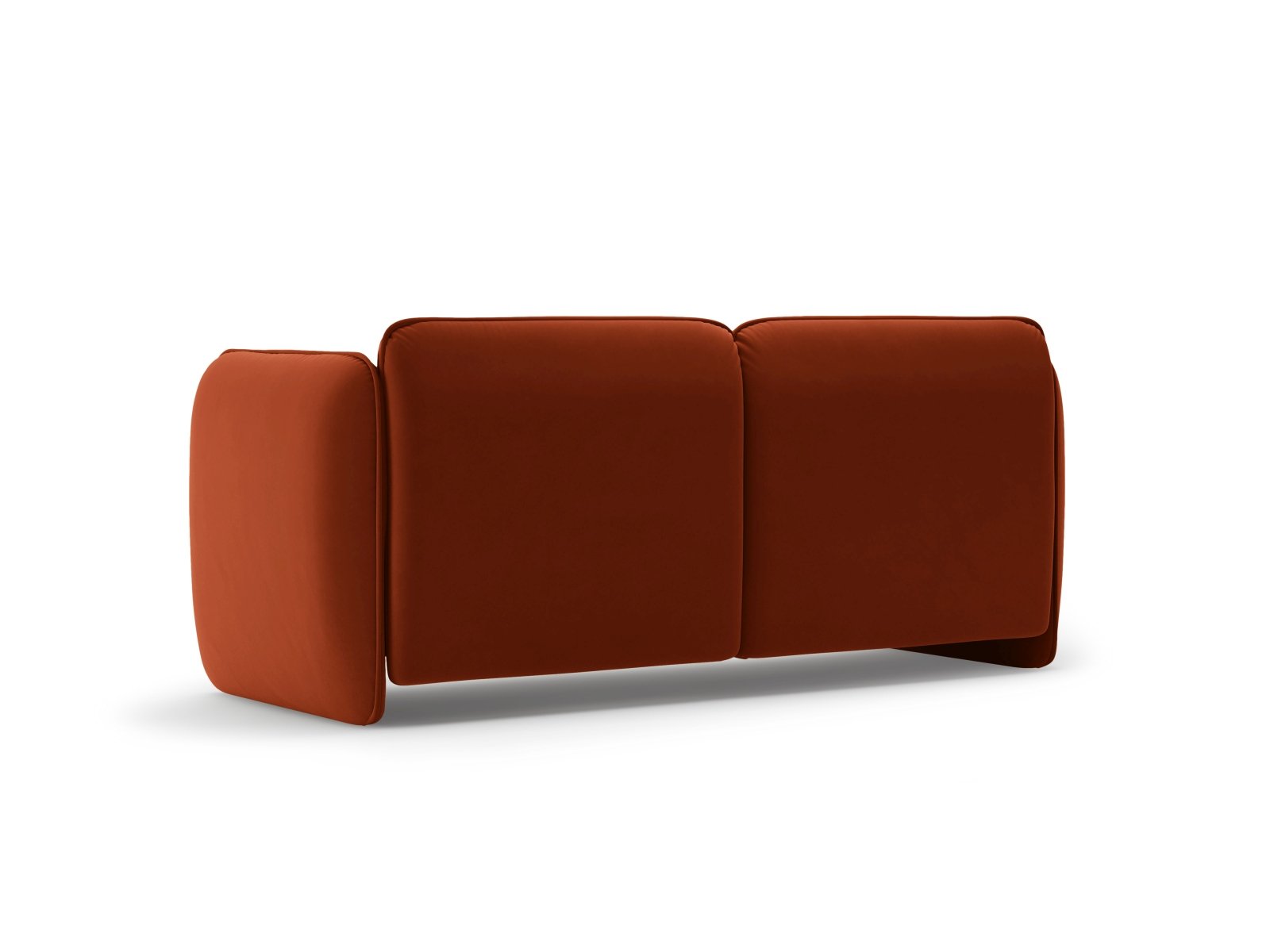 Sofa aksamitna 2-osobowa GEORGIA kasztanowy