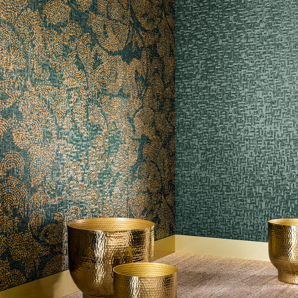 Structural wallpaper with mosaic in VENETIE - IVORY design