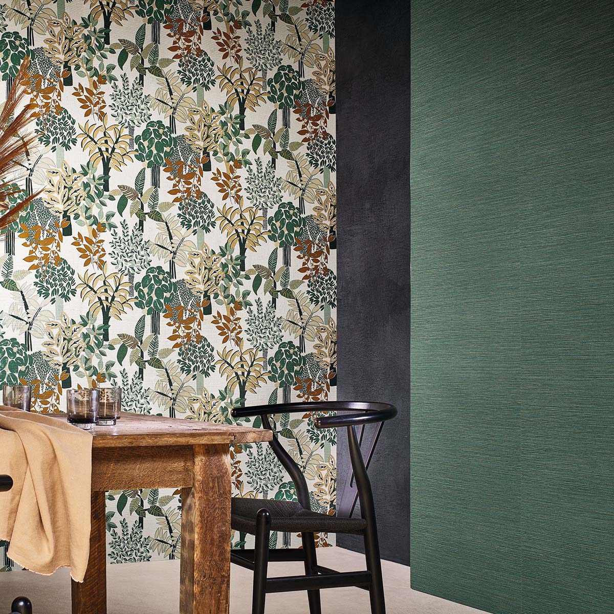 Strukturierte Tapete, die Seegrasfasern imitiert ZOSTERA - COQUILLE sandfarben