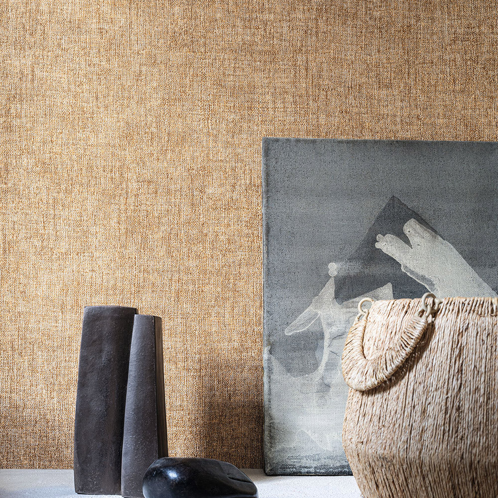 Strukturierte Tapete, die Leinwand imitiert DIOLA - TAUPE taupe